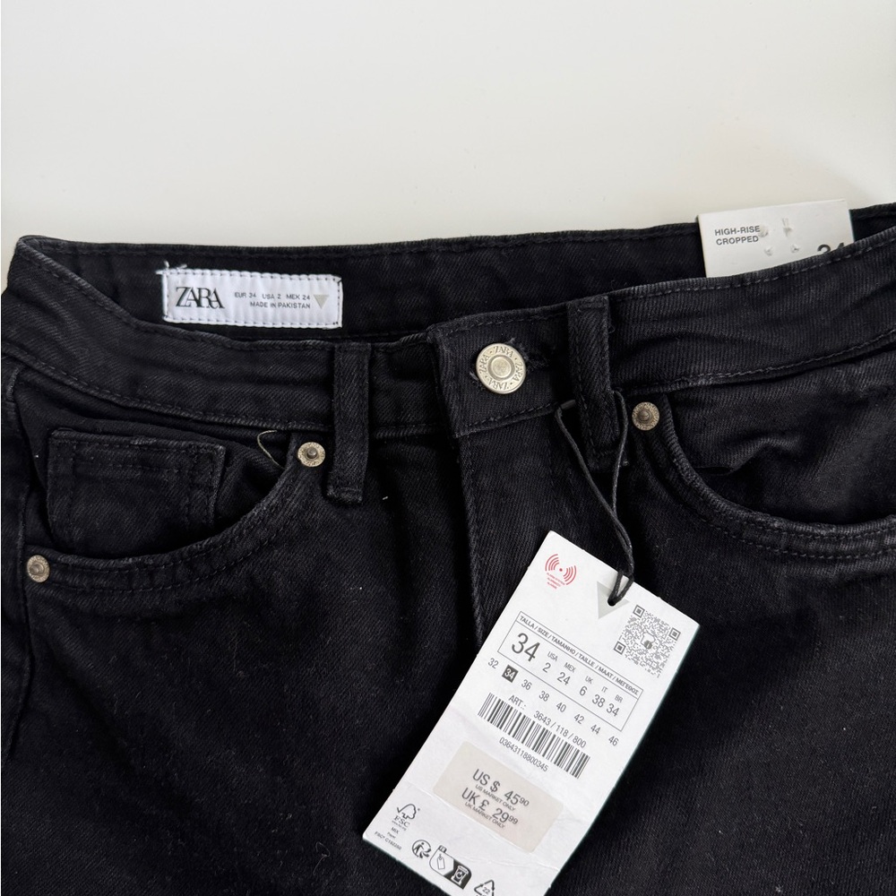 Zara Women's Black Ankle Jeans - Picture 5 of 5